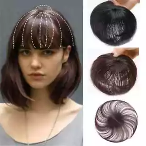 100% Human Hair Topper Clip in Hairpiece Wig Toupee Top Pieces Wigs for Women US - Picture 1 of 5