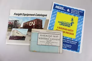 Lotto Vintage Canadian Railroad Ephemera/Map-Canadian National-Canadian Pacific- - Foto 1 di 11