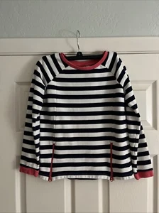 Mädchen Langarm Marine Weiß Rosa Gestreift Gymboree Größe 10/12 - Bild 1 von 4