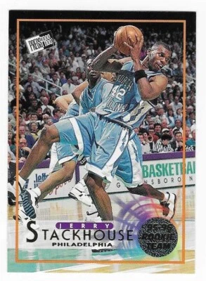 Press Pass Jerry Stackhouse Philadelphia 76ers 1996 All Rookie Team Tarheels #34 Foto 1 de 2