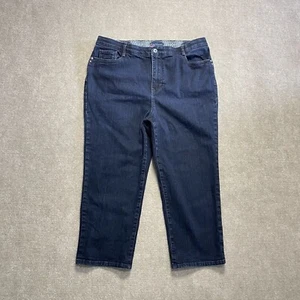 Gloria Vanderbilt Womens Jeans 16 Blue Denim Amanda Missy Short Stretch Straight - Picture 1 of 9