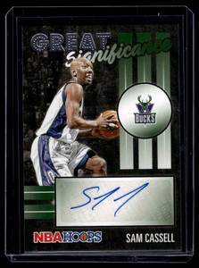 2020-21 Hoops Great Significance Sam Cassell Auto #GS-SCA Milwaukee Bucks