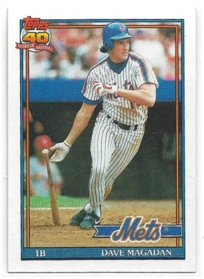 1991 Topps #480 Dave Magadan Bold 40th Anniversary Back - Image 1 of 2