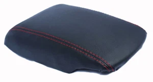 Fit 13-19 Nissan Sentra Real Leather Center Console Armrest Cover w/Red Stitch - Bild 1 von 6