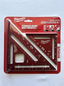 Milwaukee 7In Rafter Square and 4-1/2In Trim Square Set - MLSQ070P (NEW) - Picture 1 of 9