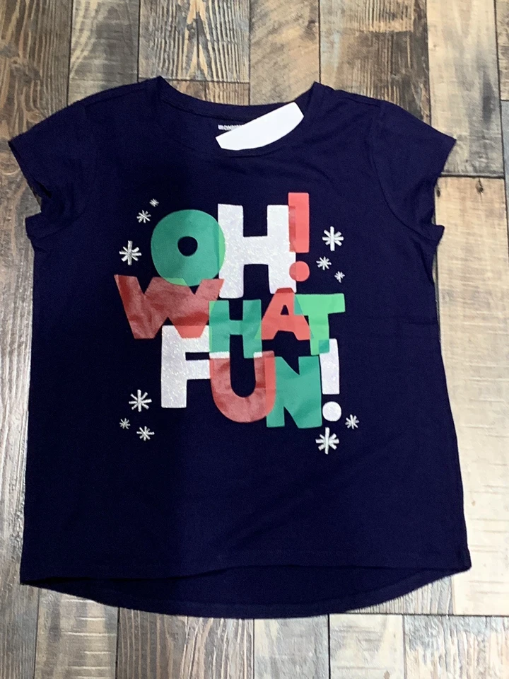 Gymboree North Pole Party Oh What Fun Girls Shirt Nwt Christmas Holiday L 10 12 - Image 1 of 1