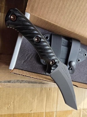 USED-RMJ Tactical Peregrine Knife Tungsten Cerakote Nitro-V Blade Black G-10 - Image 1 of 4