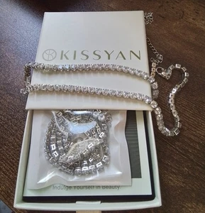 Wunderschöner Diamant Kristall Choker Halskette in Geschenkbox Weihnachtsgeschenk 🎁  - Bild 1 von 2