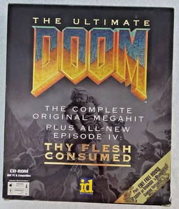 Ultimate DOOM (PC, 1995) Big Box CD-ROM CIB - Thy Flesh Consumed id FPS EN MUY BUENA CONDICIÓN - Imagen 1 de 11