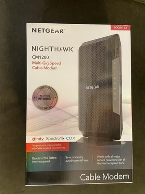 NETGEAR Nighthawk CM1200-100NAS DOCSIS 3.1 Multi-Gig Cable Modem - Image 1 of 4