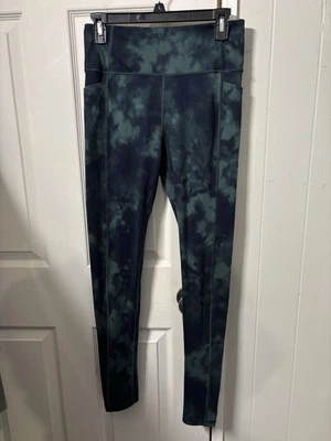 Victoria Secret - женщин зеленый/черный печать леггинсы размер 10/170/72A с карманами - Изображение 1 из 4