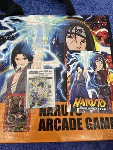 NARUTO Emblema Batalla TARJETA DE JUEGO Anime Expo AX 2025 Sasuke Uchiha Chidori y Bolso de Mano - Imagen 1 de 1