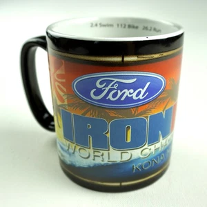 TAZZA CAFFÈ GRANDE VINTAGE FORD IRONMAN WORLD CHAMPIONSHIP TRIATHLON KONA HAWAII HI - Foto 1 di 7