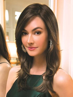 Peluca BRANDI de AMORE René de París *Espresso* Mono Top con cepillo para pelucas y soporte para alambre Foto 1 de 4