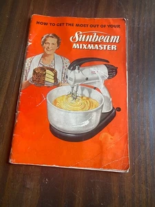 Vintage 1950 SUNBEAM Automatic MIXMASTER Manual Cookbook Booklet Instructions - Picture 1 of 7