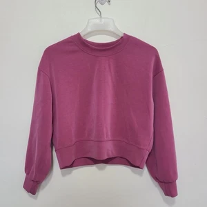 Lululemon Mujer Softstreme Perfectamente Grande Recortado Crew Talla 0 Rosa - Imagen 1 de 8