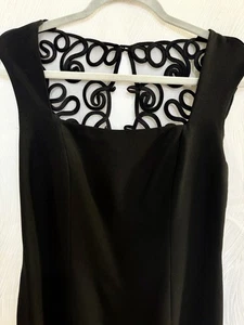 Laundry by Shelli Segal schwarzes Netz-Etuikleid mit Schnörkelmuster 10 Karriere Abend neu ohne Etikett - Bild 1 von 7