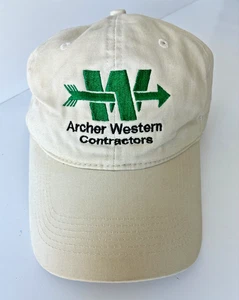 NEW ARCHER WESTERN CONTRACTORS / CONSTRUCTION HAT, ADJUSTABLE CAP, TAN, HL10 - Picture 1 of 3