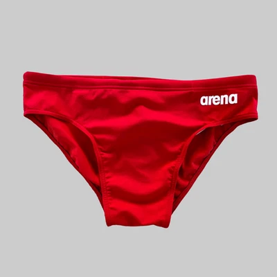 Arena men red logo team Swim Brief bikini swimwear size 36 - Image 1 of 4