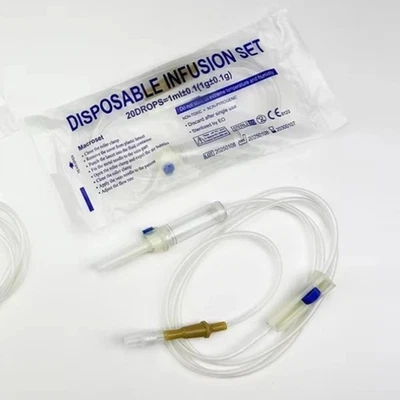 10Pcs Universal Veterinary Complete Infusion Set for laboratory and Animals Use
