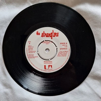 The Stranglers Free 4 Promo Peaches/ Go Buddy Go 7" Vinyl Single - Image 1 of 2