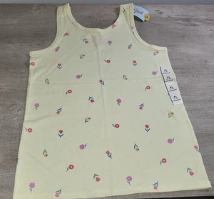 Camiseta sin mangas Cat & Jack amarilla suave floral para niñas talla XL 14 NUEVA CON ETIQUETAS - Imagen 1 de 5