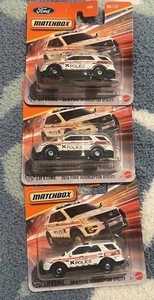 2025 Matchbox 2016 Ford Interceptor Utility County police #96/125 🆕LOT OF 3 - Picture 1 of 4