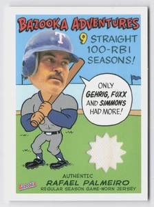 2004 Topps Bazooka Adventures Relics Rafael Palmeiro #BA-RP2 TEXAS RANGERS - Foto 1 di 2