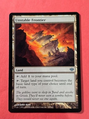 2009 Magic The Gathering Conflux #145 Unstable Frontier, Land, UC, NF, cd2 - Image 1 of 3