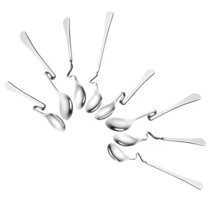  Cuchara colgante de acero inoxidable 8 piezas: mango curvo agitador de café cocina - Imagen 1 de 12