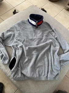 Tommy Hilfiger Long Sleeve Jacket Sweater Unisex Small Gray Logo - Picture 1 of 4