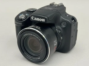 Canon PowerShot SX50 HS Black 12.1MP Digital Camera w/Battery Charger Box - Picture 1 of 11