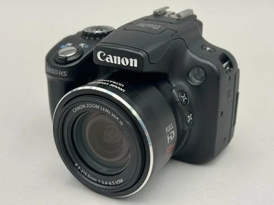 Cámara digital Canon PowerShot SX50 HS negra 12,1 MP con caja de cargador de batería Foto 1 de 4