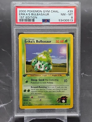 Erika’s Bulbasaur 1st Edition PSA 8 – Gym Challenge #39/132 (WotC 2000) NM-MT - Image 1 of 2