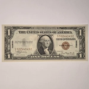 1935A $1 One Dollar Hawaii WWII Note AU+ Fr. 2300 S52244143C - Picture 1 of 8