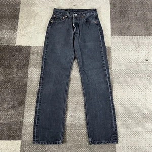 Jeans vintage Levis 501 para mujer talla 28X30 denim negro años 80 - Imagen 1 de 10