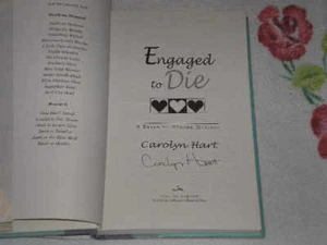 Engaged to Die by Carolyn G. Hart    *SIGNED* - Picture 1 of 2