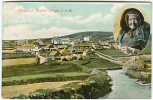 CREGNEISH ANCIENT VILLAGE - Isle of Man Postcard Manx Sun Series - Picture 1 of 2