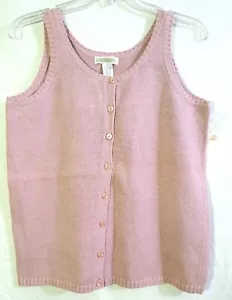 Maglione cardigan maglia smanicata rosa pastello scuro Cherokee taglia media - Foto 1 di 12