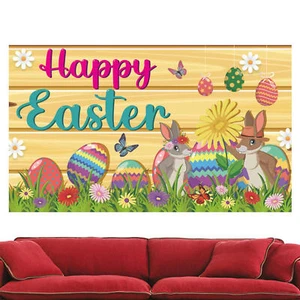 Easter Photography Backdrop Exquisite Background Backdrop Easter Party Banner - Picture 1 of 11