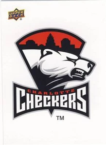 2014-15 Upper Deck AHL CHARLOTTE CHECKERS LOGOTIPO PEGATINA #5 huracanes - Imagen 1 de 1
