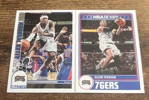 2023-24 Y 2022-23 Allen Iverson Panini NBA Hoops Tribute 76ers #296 y #297 - Imagen 1 de 2