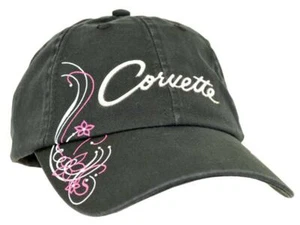 Sombrero de algodón sin estructura para mujer Corvette negro estrás - Imagen 1 de 5