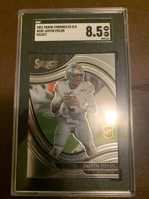 2021 panini select justin fields RC Field Level SGC 8.5 Chicago Bears - Image 1 of 2