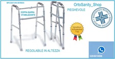 DEAMBULATORE GIRELLO PIEGHEVOLE ANZIANI DISABILI REGOLABILE