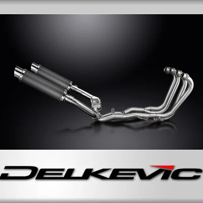 Honda CBR1000F FH-FX Hurricane 87-99 Full Exhaust 4-2 14" Round Carbon Muffler — 第 1/4 张图片