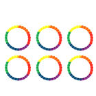 LGBTQ Armband Regenbogenfarben Homosexuell Stolz Silikon Armreif-6 Stk.