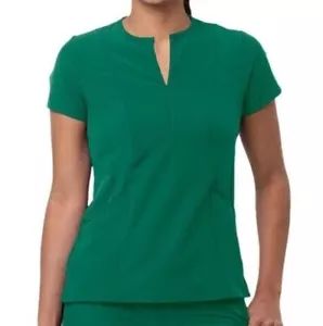 Adar Addition Hunter Green Bib Front Smock Scrub Top - Size Medium - NWT - Picture 1 of 3