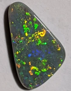 PINFIRE! 1.77ct Ópalo Semi Negro VERDE NARANJA ¡Freeform Lightning Ridge! - Imagen 1 de 11