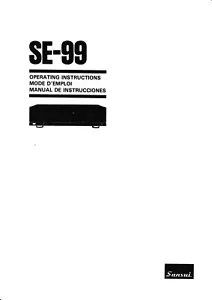 Operating Instructions-Betriebsanleitung for Sansui SE-99 - Picture 1 of 1